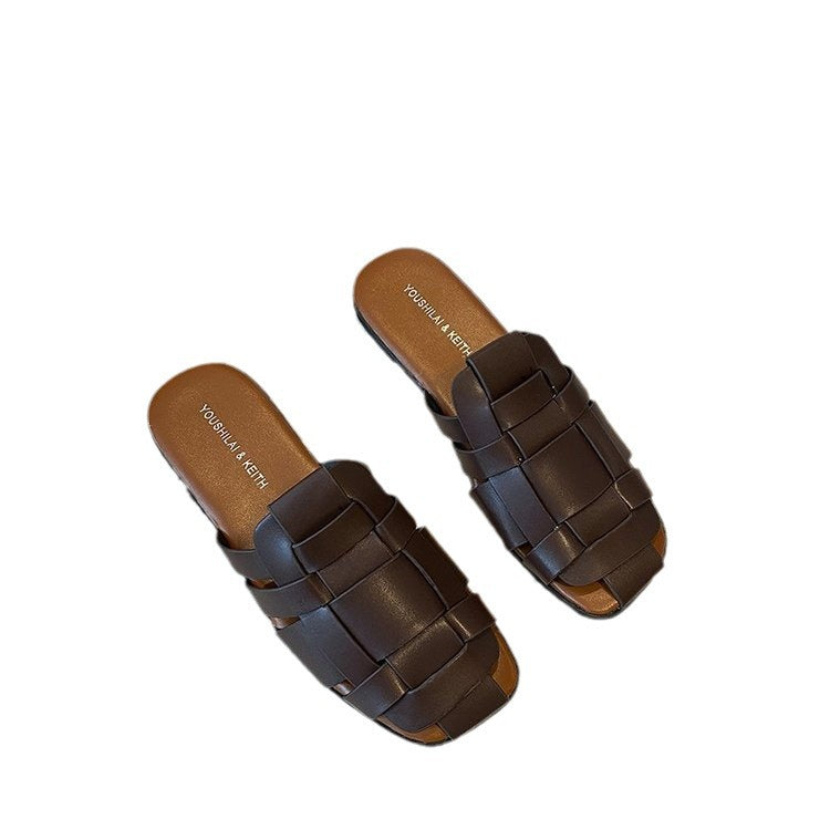 Damen leichte Clogs mit elegantem Flechtmuster und komfortabler Sohle EB