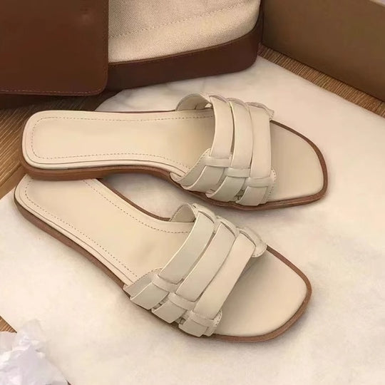 Damen Komfortable Slipper mit eleganten Riemen EB