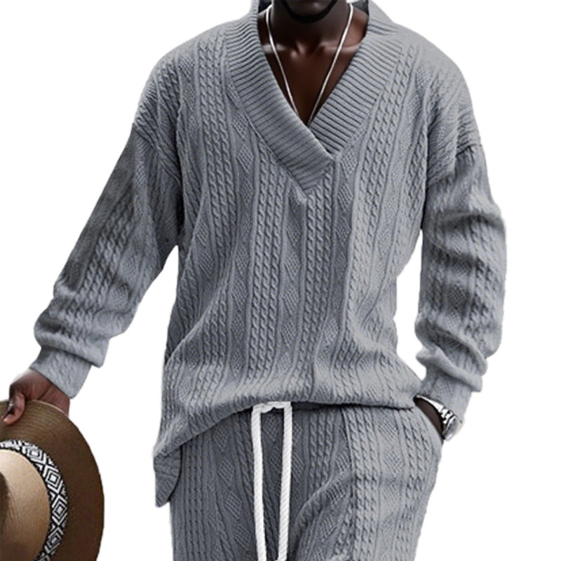 Herren Strickpullover mit modernem V-Ausschnitt und lässigem Design EB