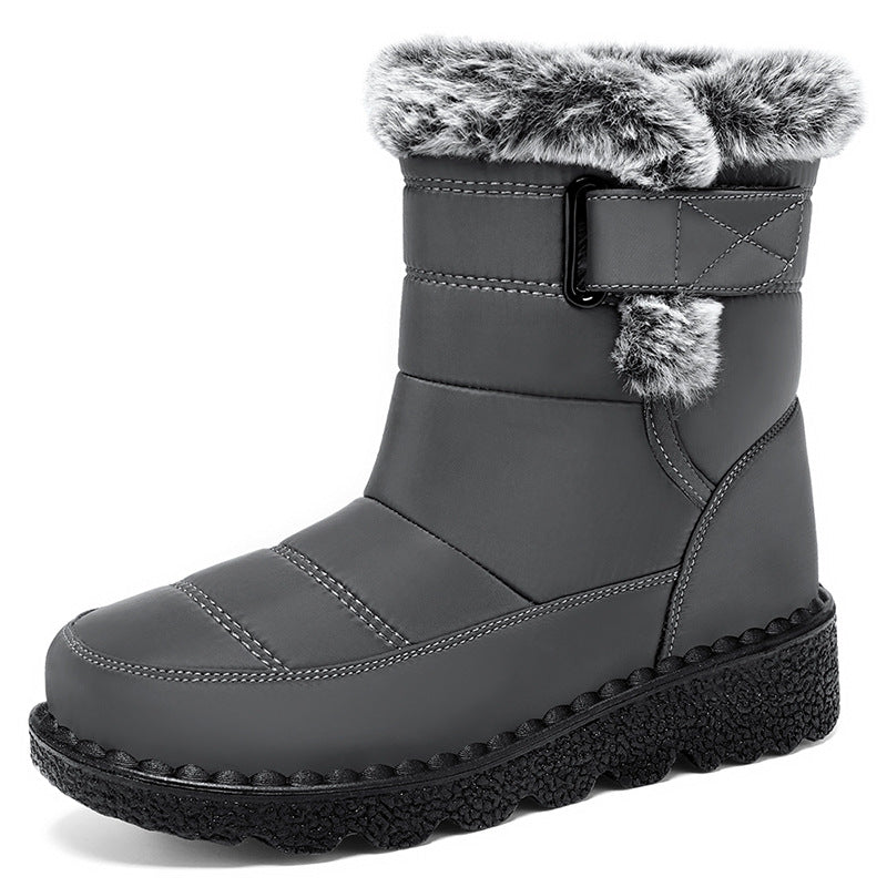 Damen Kuschelige Winterstiefel mit Futter und rutschfester Sohle EB