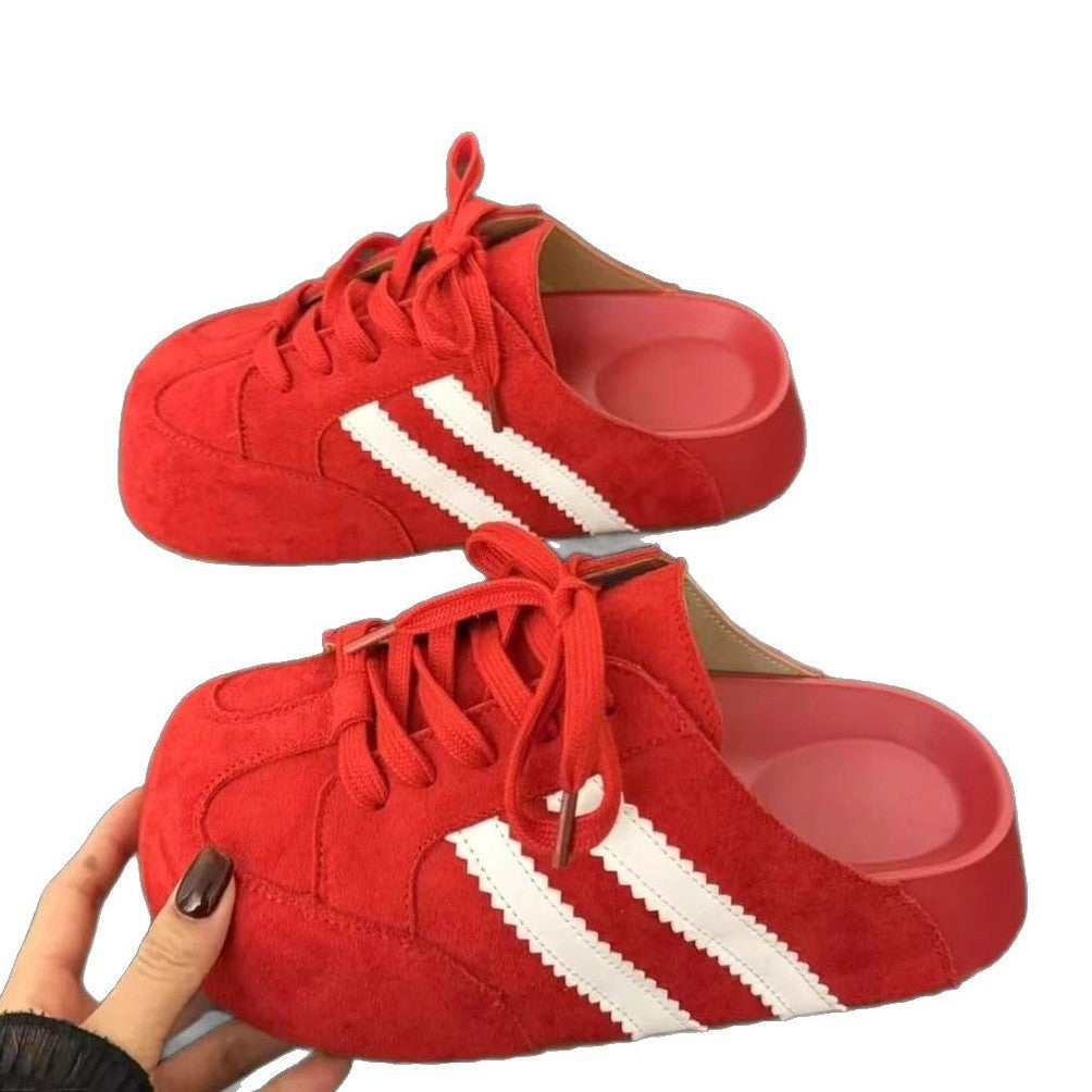 Damen Clogs im sportlichen Design mit hochwertigem Wildleder und klassischer Schnürung EB