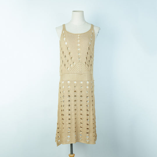 Damen gehäkeltes Sommerkleid mit raffinierten Cut-Outs EB