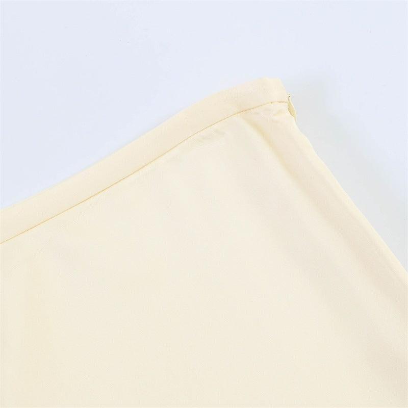 Damen elegante Palazzo-Hose mit zartem Spitzenbesatz EB