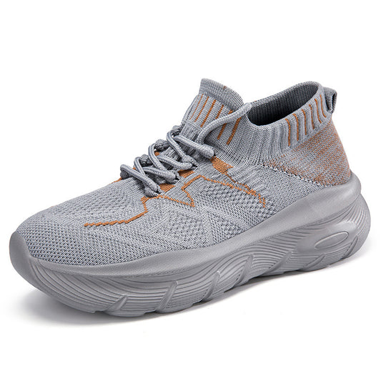 Damen Sportliche Stricksneaker mit elastischem Schaft und atmungsaktiver Sohle EB