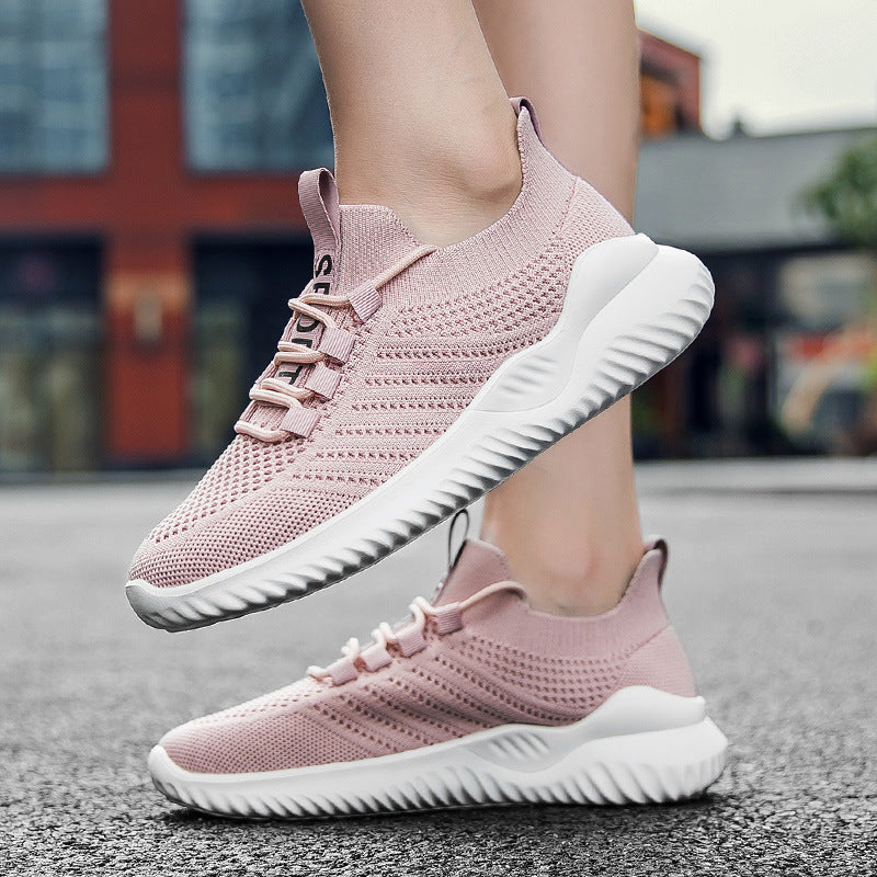 Damen Atmungsaktive Sport Sneakers mit elastischem Schnellschnürsystem EB