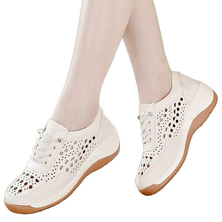 Damen Luftige Sneakers mit modischen Lochmustern und bequemer Dämpfung EB
