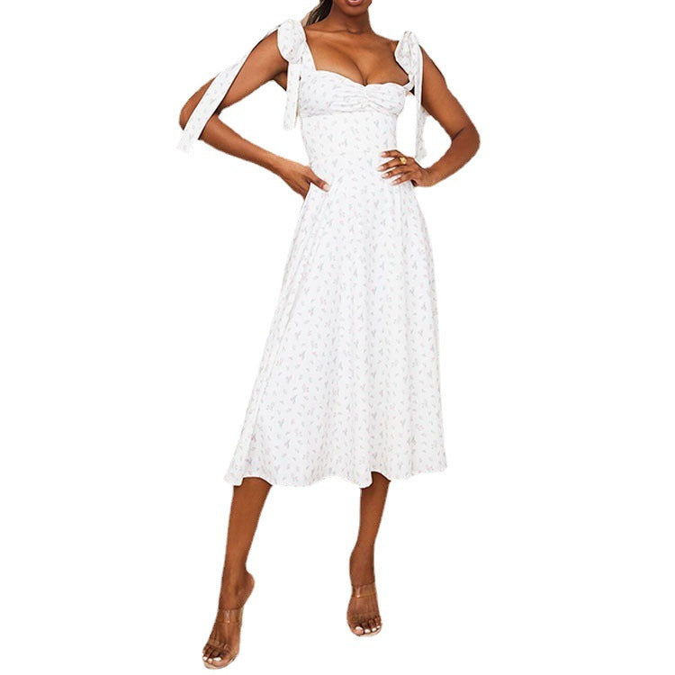 Damen Maxikleid mit schulterfreiem Design und seitlichem Schlitz EB