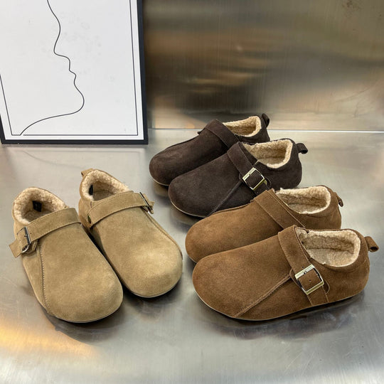 Damen Komfortable Clogs mit weichem Innenfutter und praktischem Schnallenverschluss EB