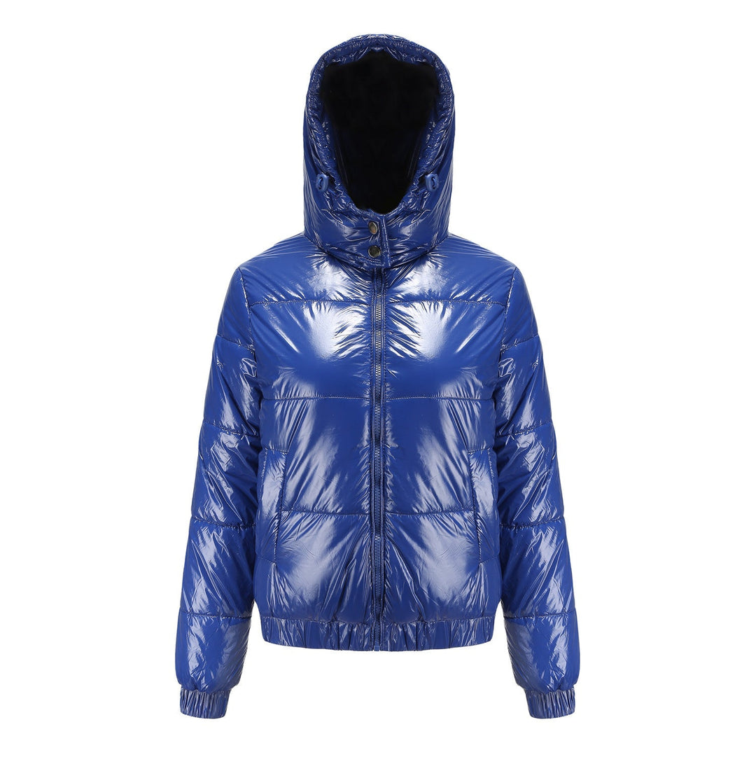 Glänzende Wasserabweisende Thermo Komfort Winterjacke Damen | EB
