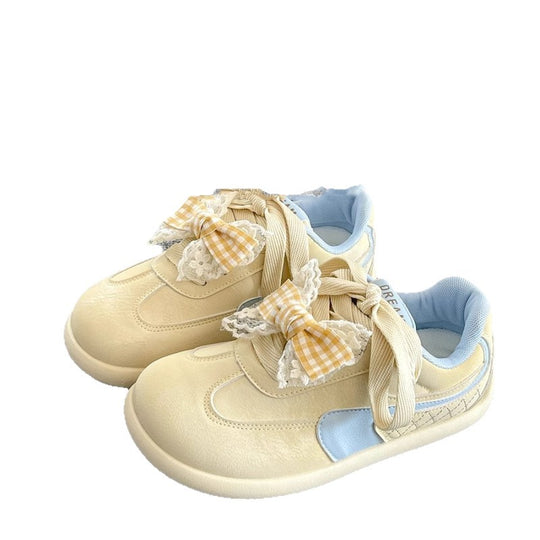 Damen Sportliche Sneaker mit verspieltem Schleifendetail EB