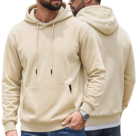 Herren Kapuzenpullover aus weichem Fleece mit Kängurutasche und verstellbarer Kapuze EB