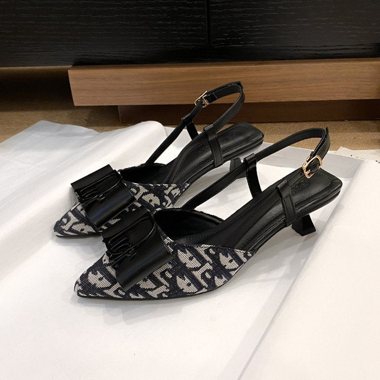 Damen Pumps mit dekorativem Schleifen-Design EB