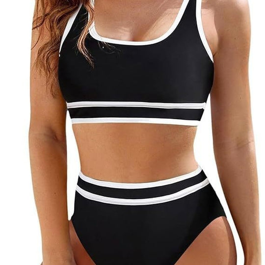 Damen Hochtailliertes Sport-Bikini-Set EB