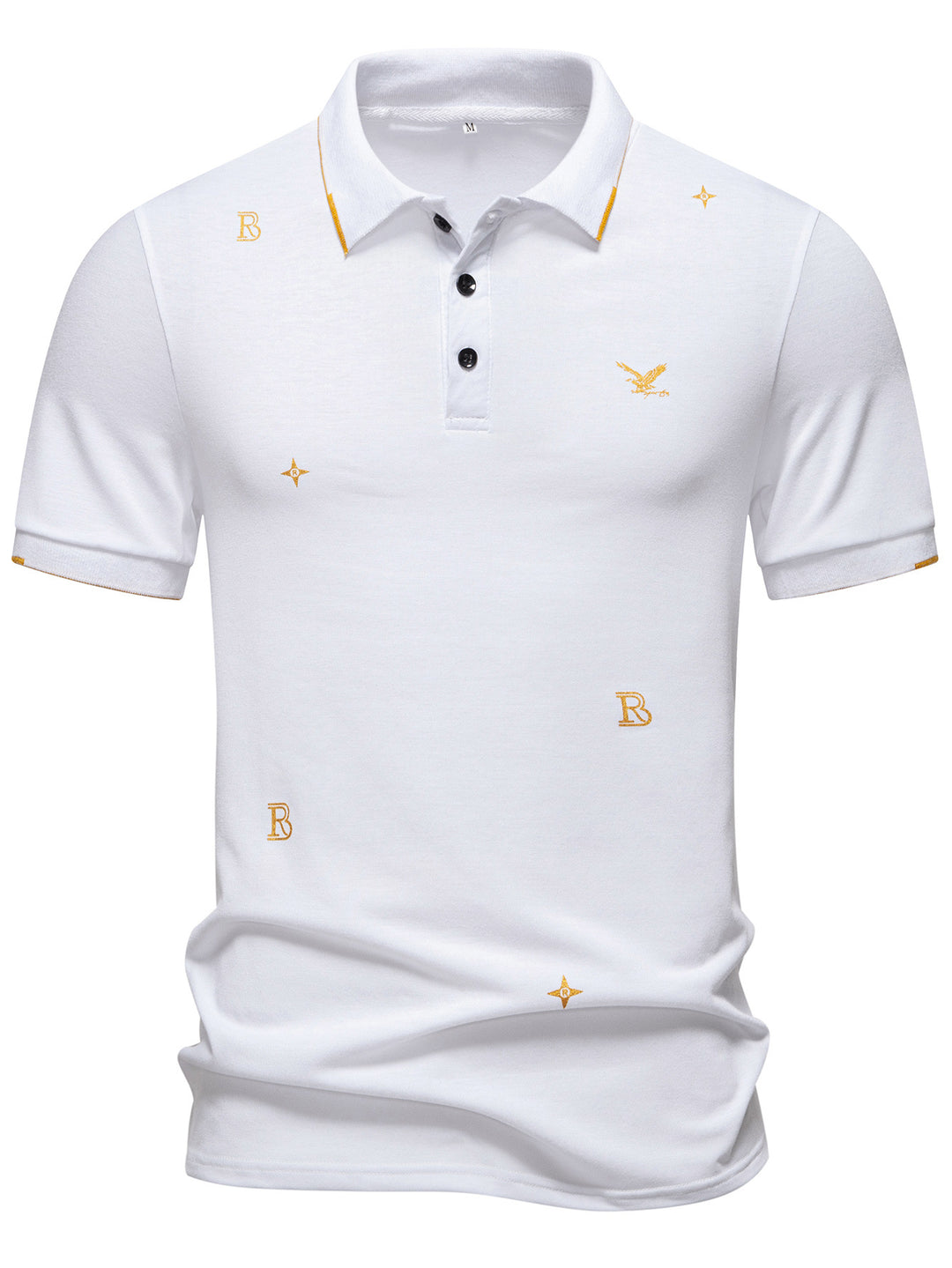 Herren Polohemd mit modischem Stickdesign und hochwertigem Stoff EB
