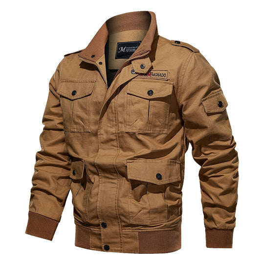 Herren nan robuste Fieldjacke mit Mehrfachtaschen, gesteppter Innenleiste und Rippbündchen EB