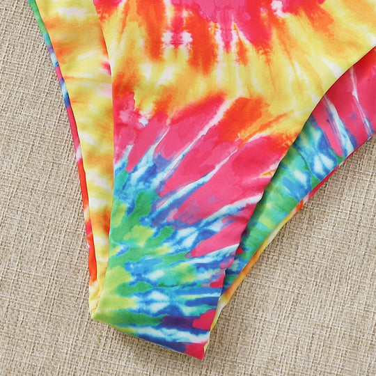Damen Bandeau-Bikini-Set mit stylischem Batikdesign EB