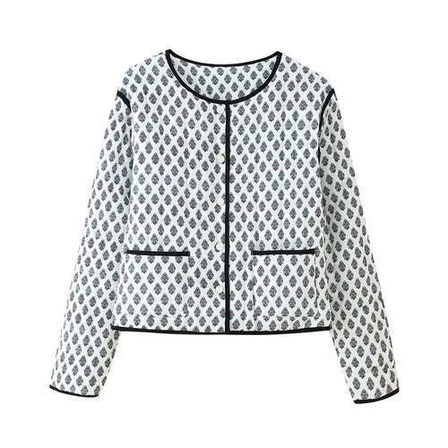 Damen modische Übergangsjacke mit eleganten Applikationen EB