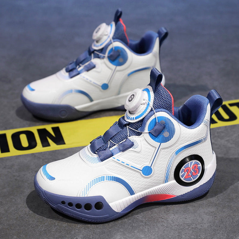 Unisex futuristische High‑Top Basketball‑Sneaker mit Drehverschlusssystem und gepolsterter Wabenzwischensohle EB