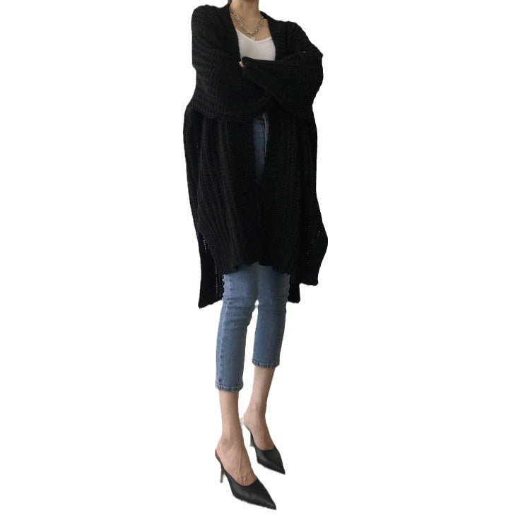 Damen Strickjacke mit offenem Schnitt und lässigen Details EB
