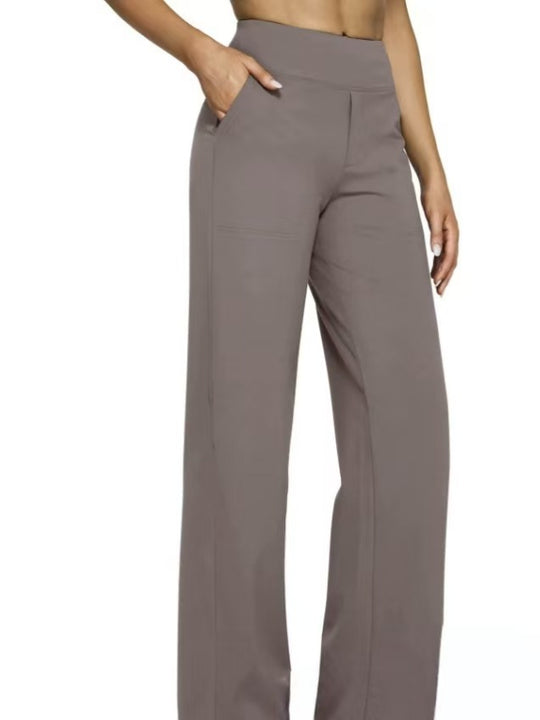 Damen Weit geschnittene Komfort-Hose mit elastischem Bund und praktischen Taschen EB