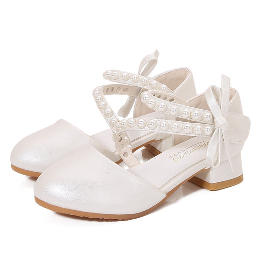 Damen elegante Ballerinas mit Perlenverzierung EB