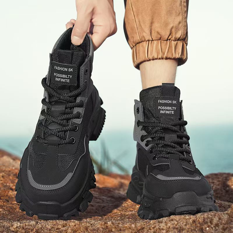 Damen Sportliche High-Top Sneakers mit rutschfester Sohle und stabiler Fersenkonstruktion EB