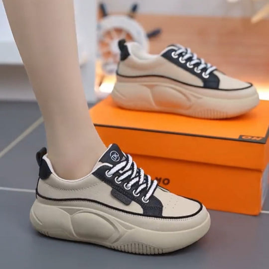 Damen Sportliche Sneakers mit dicker Sohle und komfortablem Obermaterial EB