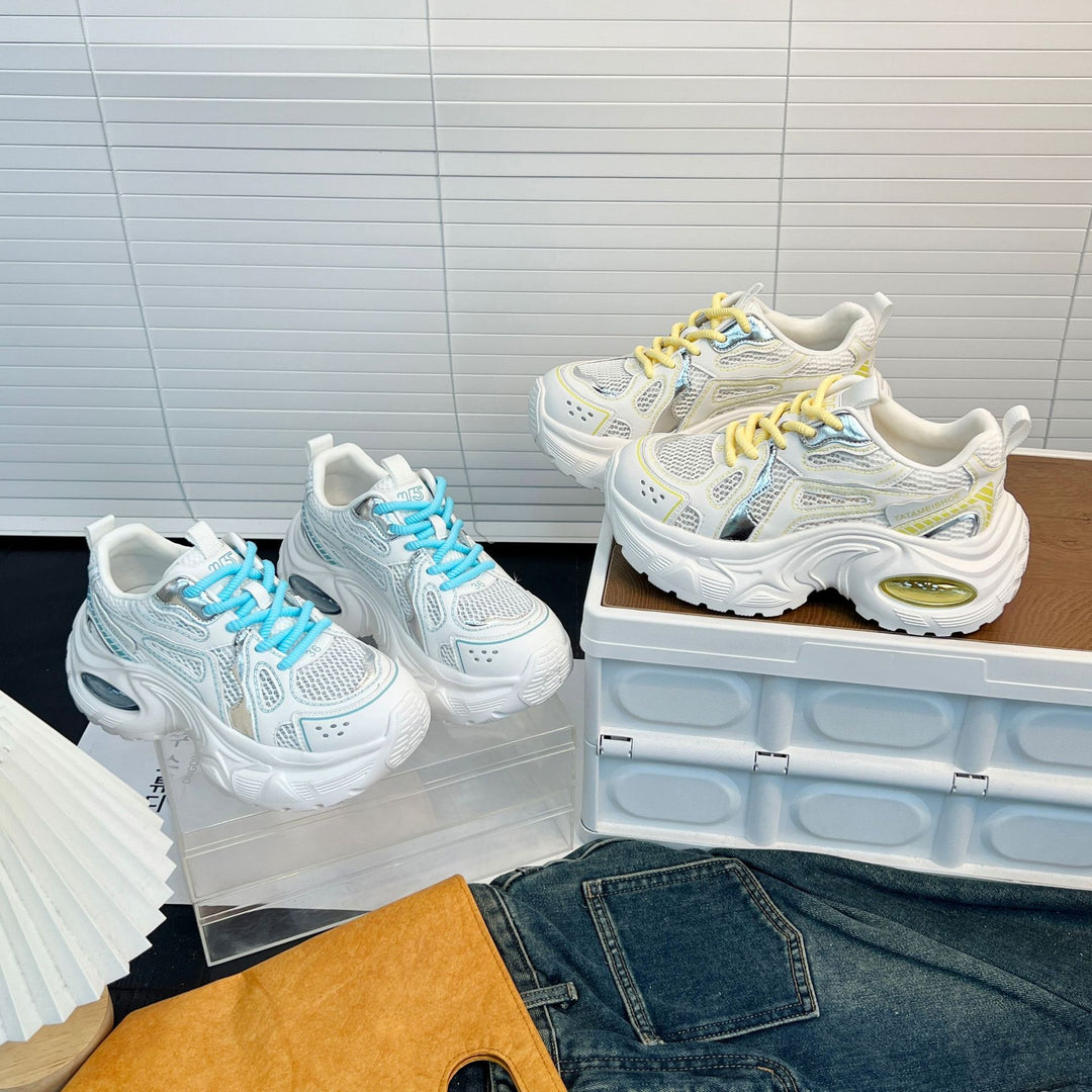 Damen Sportliche Chunky Sneakers mit atmungsaktiver Netzstruktur und dämpfendem Sohlenprofil EB