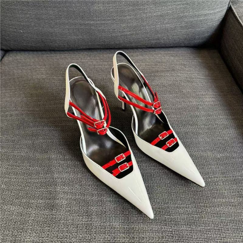 Damen Slingback High Heels mit modischem Riemendesign EB
