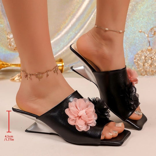 Damen Offene Schuhe mit floralen Akzenten EB