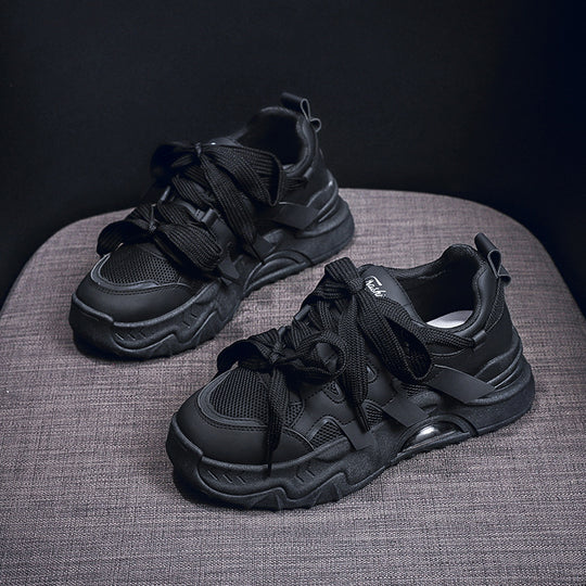 Damen Sportliche Chunky Sneakers mit atmungsaktivem Obermaterial und modischer Schnürung EB