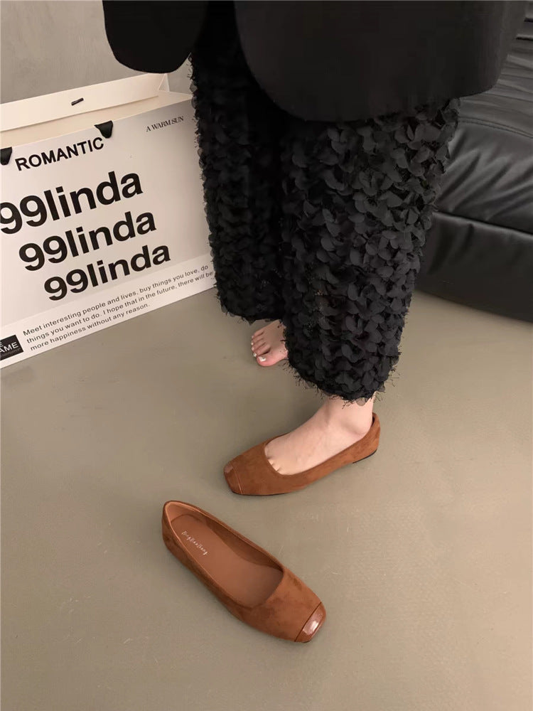 Damen Elegante und bequeme Ballerinas mit geschlossenen Zehen EB