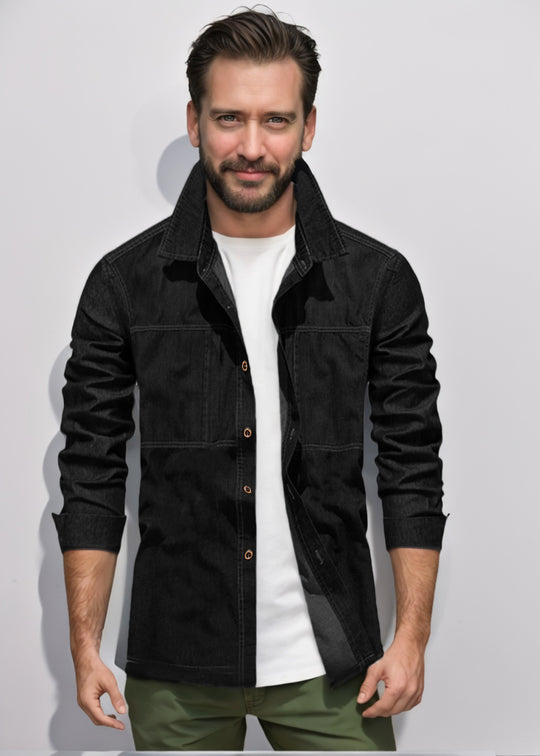 Herren lässige Utility-Jacke mit praktischen Taschen und stylischem Schnitt EB