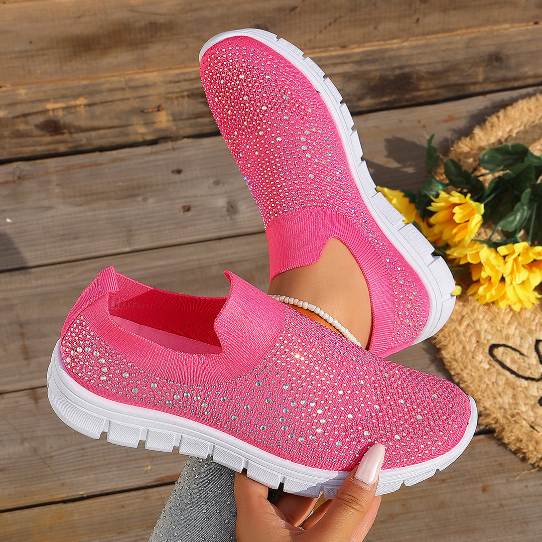 Damen Bequeme Slip-On Sneakers mit atmungsaktivem Obermaterial EB