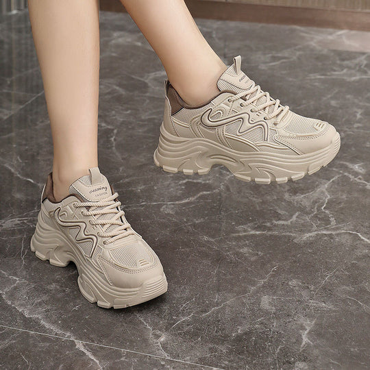 Damen Chunky Sneakers mit atmungsaktiver Mesh-Oberfläche und komfortabler Dämpfung EB