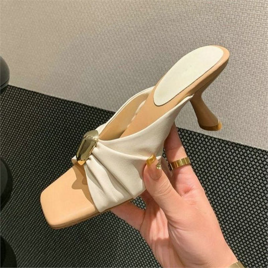Damen modische Mules mit raffiniertem Schleifenakzent EB