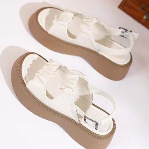 Damen trendige Sandalen mit elastischem Riemchen-Design und komfortabler Sohle EB