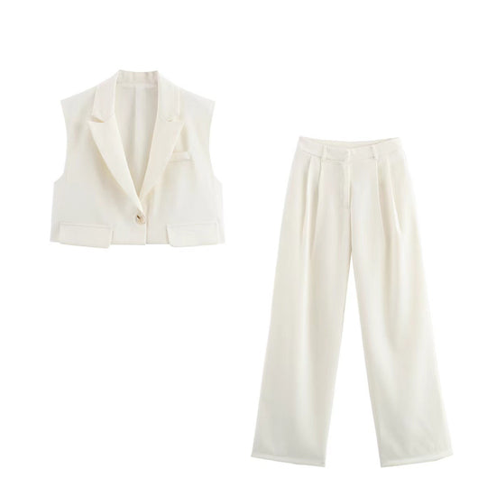 Damen Weite Palazzo-Hose mit eleganter Bundfaltenverarbeitung EB