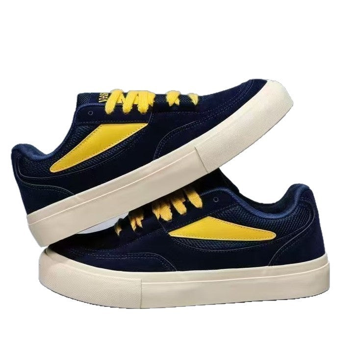 Damen Sportliche Sneaker mit modischem Veloursleder und bequemer Gummisohle EB