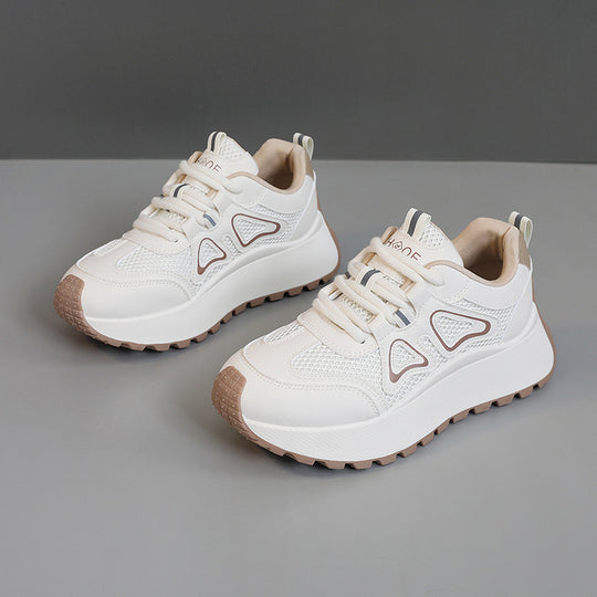 Damen Sportliche Sneakers mit atmungsaktiver Mesh-Oberfläche und stoßdämpfender Sohle EB