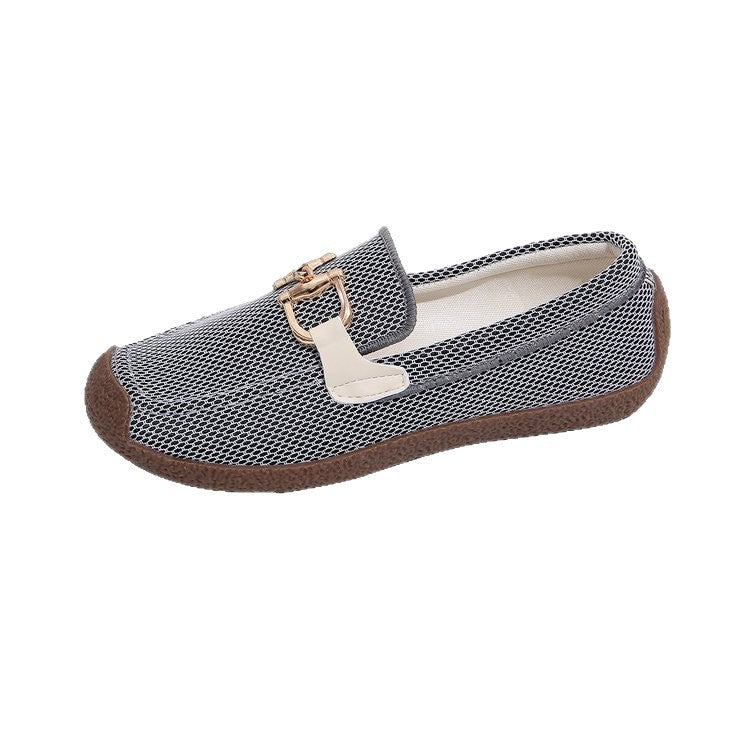 Damen Komfortable Freizeitschuhe mit dekorativen Schnallen EB