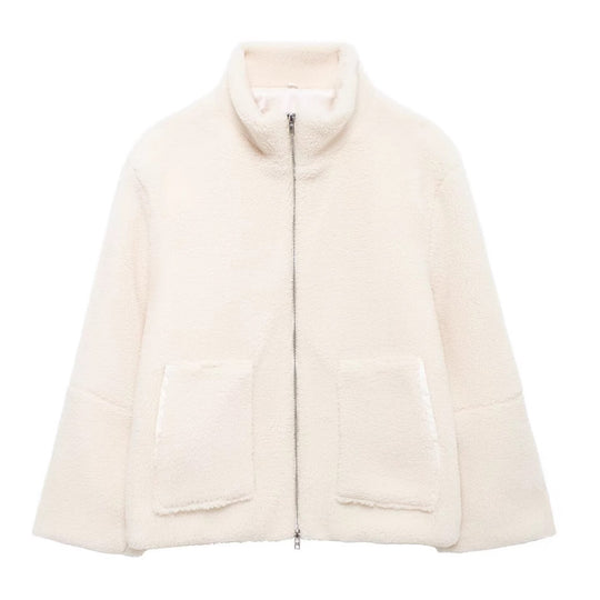 Damen kuschelige Fleecejacke EB