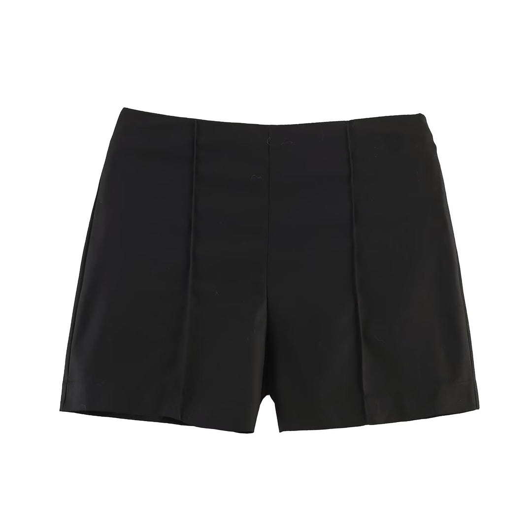 Damen Shorts im eleganten Schnitt mit hoher Taille und dekorativen Falten EB