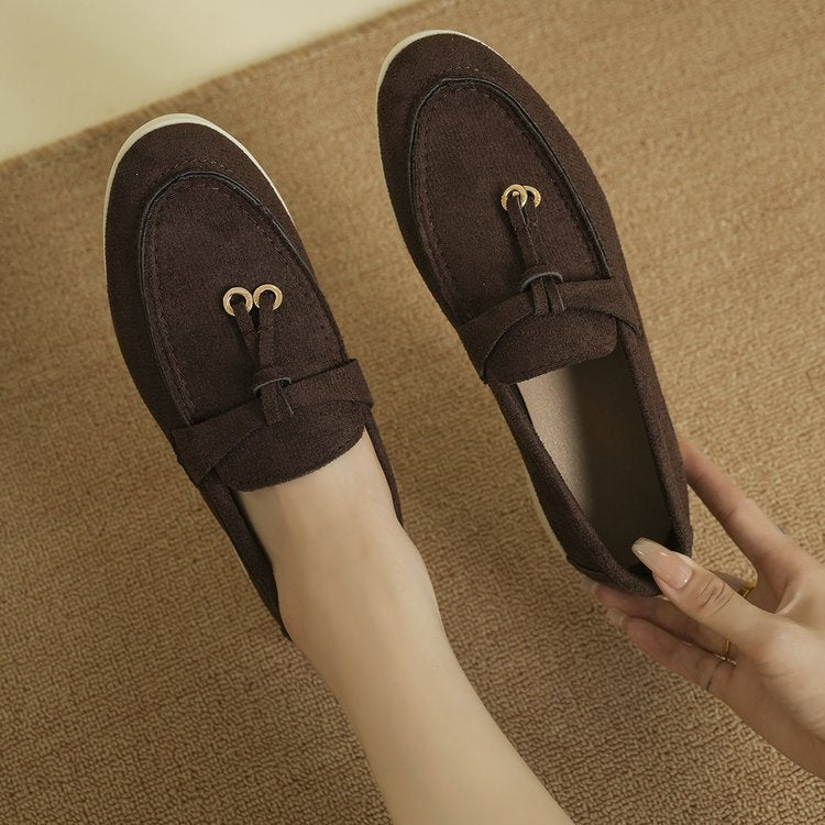 Damen nan bequeme Slip-On Loafer mit dekorativem Quastenbesatz und ergonomischer Gummisohle EB
