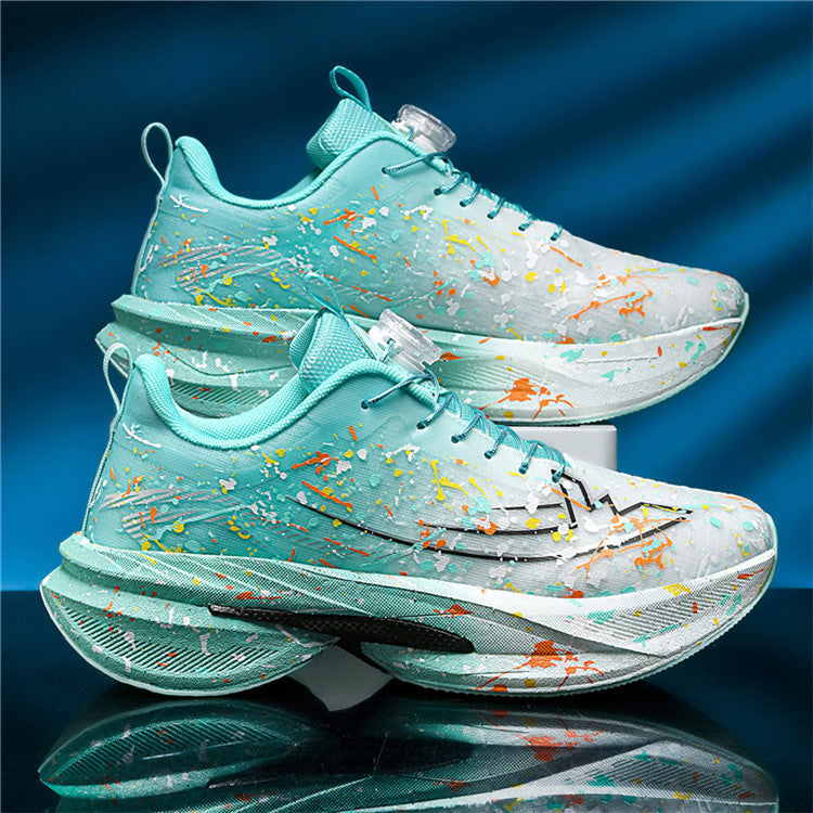 Unisex künstlerische Laufsneaker mit farbspritz-Design, sockenähnlichem Einstieg und gedämpfter Hohlkern-Zwischensohle EB