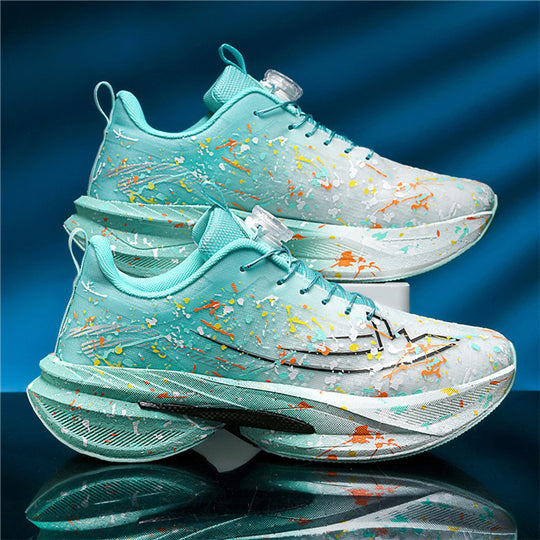 Unisex künstlerische Laufsneaker mit farbspritz-Design, sockenähnlichem Einstieg und gedämpfter Hohlkern-Zwischensohle EB