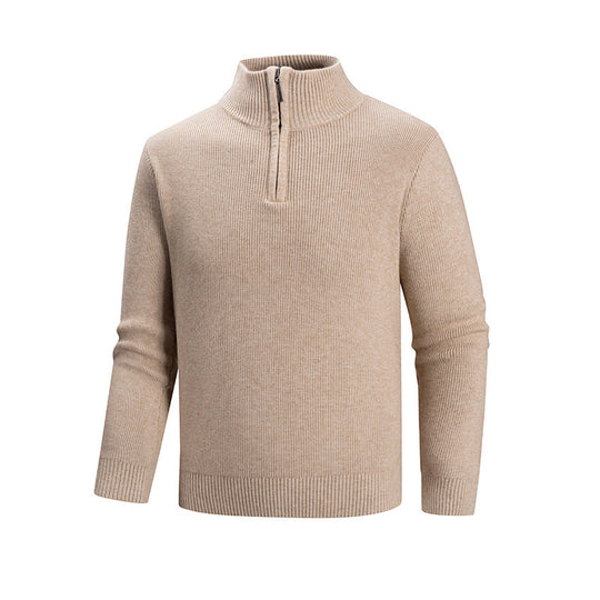 Herren Rollkragenpullover mit modernem Reißverschluss EB