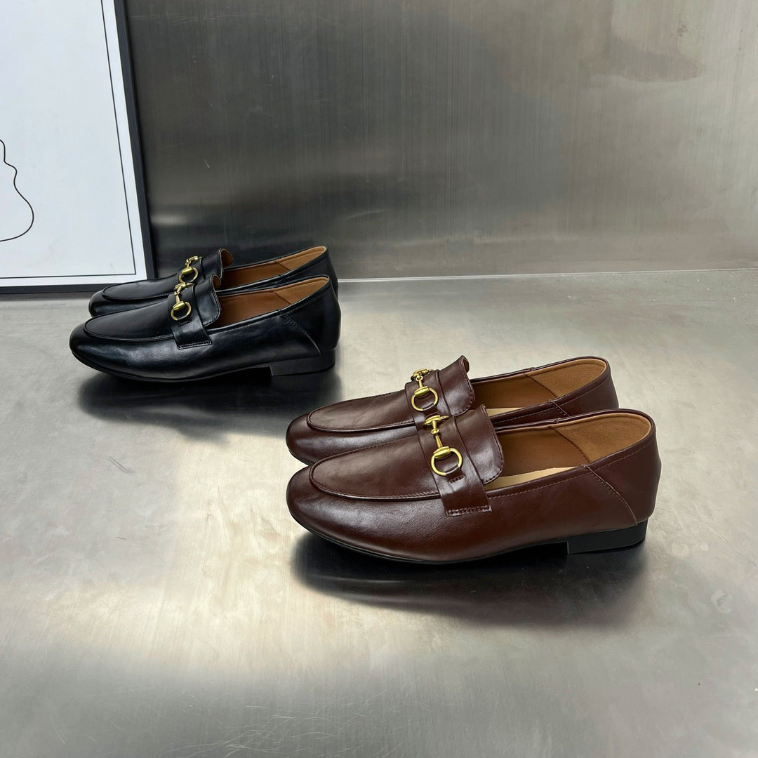 Damen Mokassins mit elegantem Schnallenverschluss und bequemer Innensohle EB