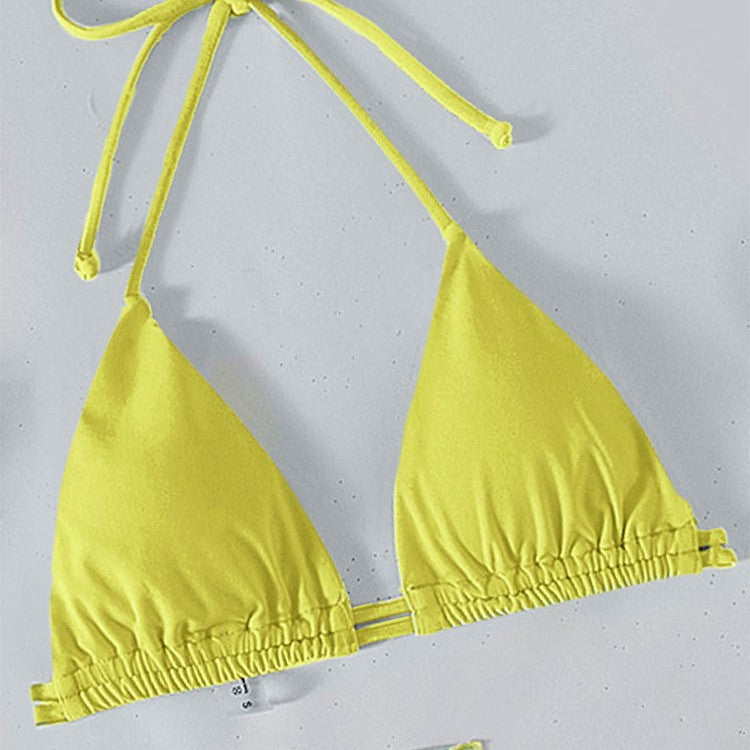 Damen Triangle-Bikini mit leicht transparentem Wickelrock EB