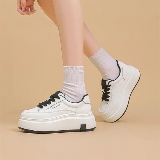 Damen Chunky Sneakers mit hohem Plateau und strapazierfähiger Verarbeitung EB